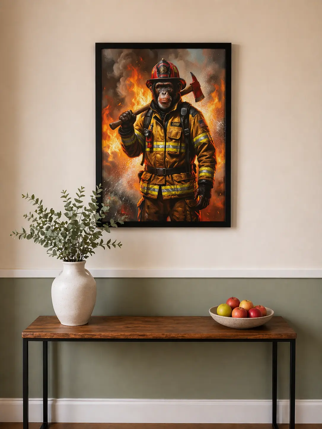 Curated artwork and styling detail
