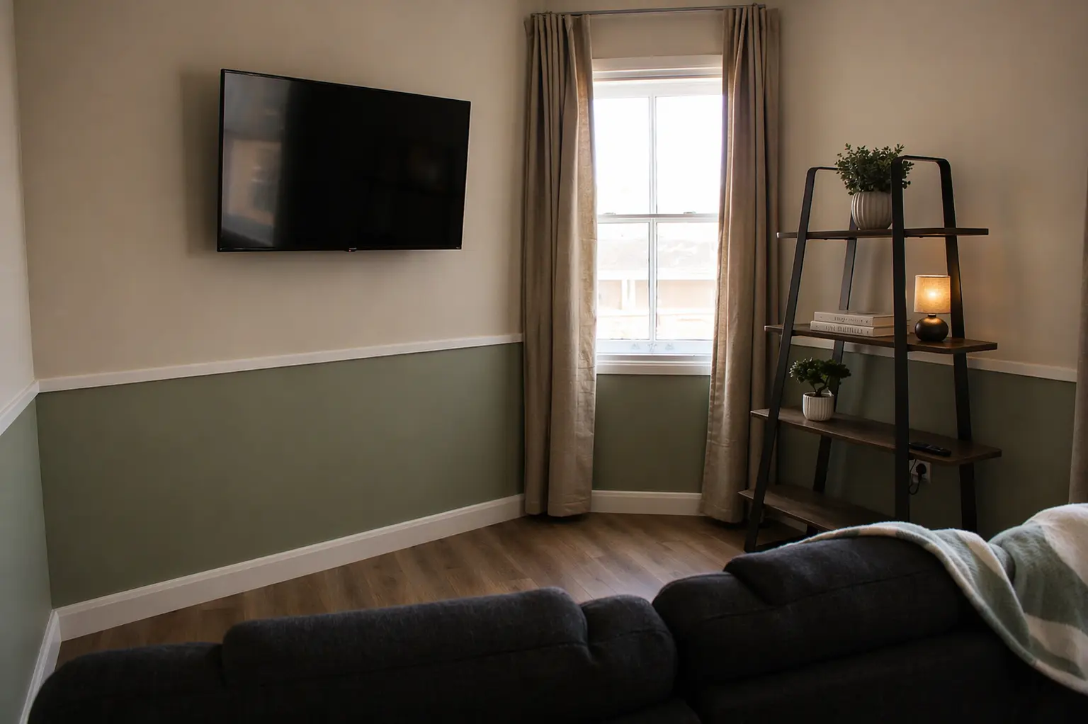 Apartment lounge with natural light